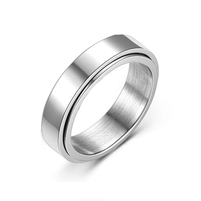 Anillo Giratorio Doble de Acero Titanio para Hombre - Image 18
