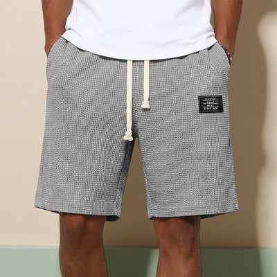 Shorts Casuales para Hombre con Tejido Waffle y Bordado - Image 17
