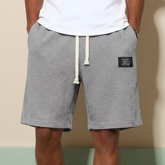 Shorts Casuales para Hombre con Tejido Waffle y Bordado - Image 17