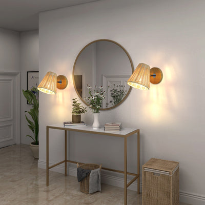 Lámpara de Pared Ratán para Espejo - Iluminación Decorativa Junto a la Cama - Image 9