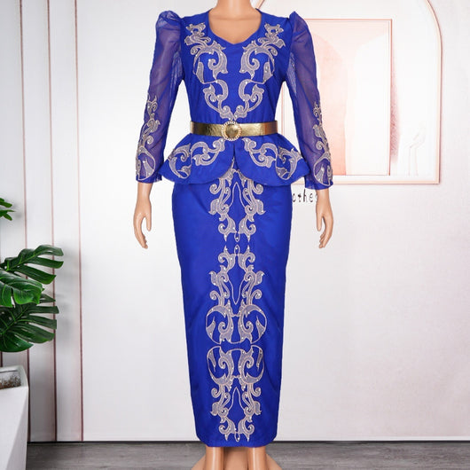Vestido Formal de Lujo con Pedrería y Escote en V - Image 6