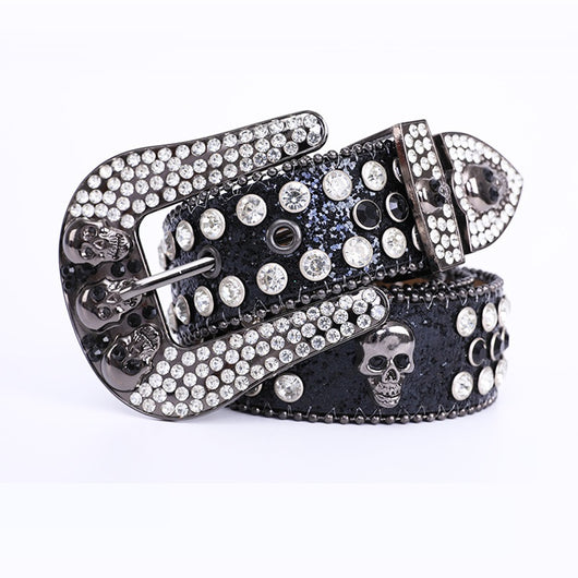 Cinturón con Calavera y Cristales Brillantes - Estilo Rockero - Image 10