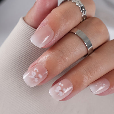 Uñas Postizas Francesas Mariposa Púrpura con Borde Negro - Stickers de Uñas Premium - Image 41