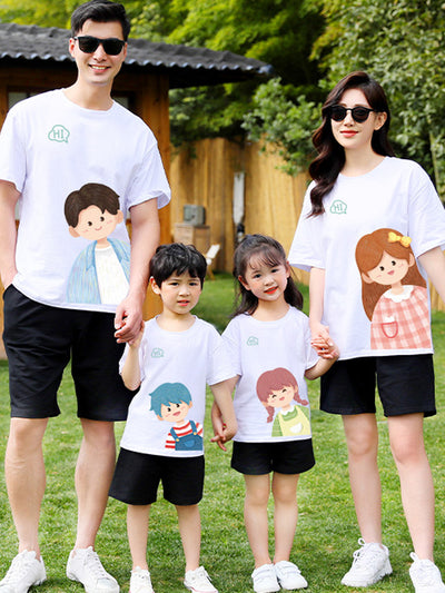 Playera de Algodón con Diseño Cartoon para Niños y Adultos - Image 20