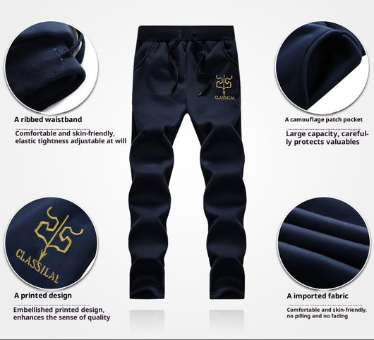 Conjunto Deportivo Dos Piezas Grueso Abrigo Polar para Hombre Talla Grande - Image 18