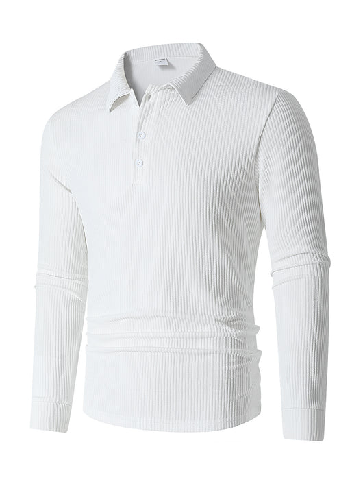 Polo Manga Larga con Cuello Solapa y Botones para Hombre - Image 16