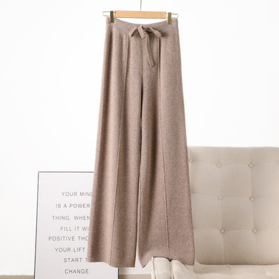Pantalones de Lana Gruesa Cintura Alta con Caída Elegante - Image 4