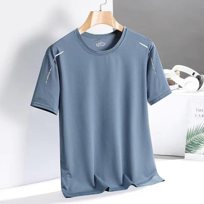 Camisa de Verano Hombre Tela Ice-silk Transpirable Manga Corta - Image 3