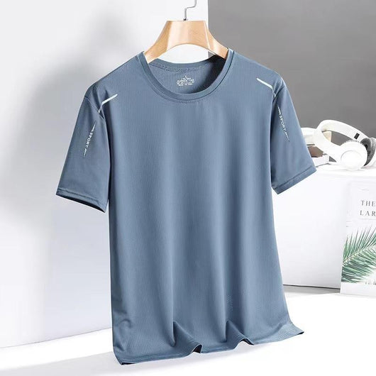Camisa de Verano Hombre Tela Ice-silk Transpirable Manga Corta - Image 3