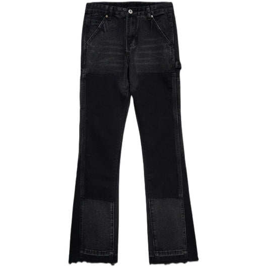 Jeans Micro Acampanados con Parches Raw Edge - Image 3