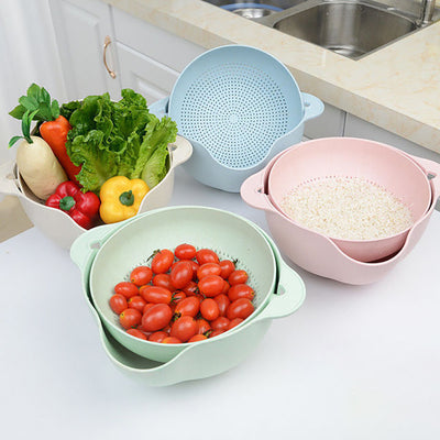 Canasta Escurridor Multiusos para Cocina con Doble Capa Giratoria - Image 8