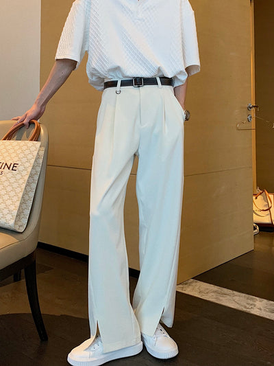 Pantalones Largos Coreanos Anchos para Hombre - Estilo Versátil y Moderno - Image 4