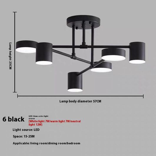 Lámpara de Techo Minimalista Hierro Creativo para Dormitorio y Sala - Image 4