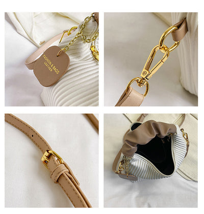 Bolsa Crossbody de Cuero PU con Pliegues Cloud - Elegante y Versátil - Image 11