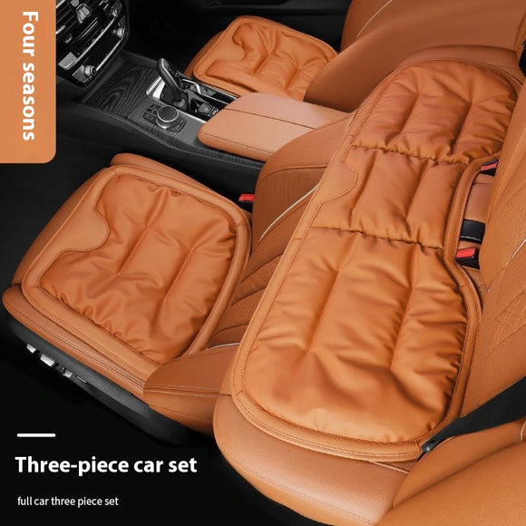 Juego de Cojines para Asiento de Auto en Cuero Antiensuciamiento - Set de 3 Piezas Invierno