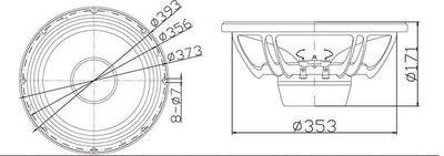 Woofer Magnético Neodimio 15" RA15N251 - 500W Potencia Total - Image 7