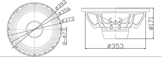 Woofer Magnético Neodimio 15" RA15N251 - 500W Potencia Total - Image 7