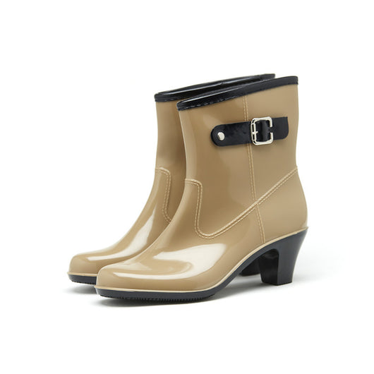 Botas de Lluvia con Hebilla para Mujer - Tubo Medio Antideslizante - Image 19