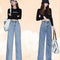 Autumn High-Waist Wide Jeans - Loose Straight Cut with Perfect Drape
