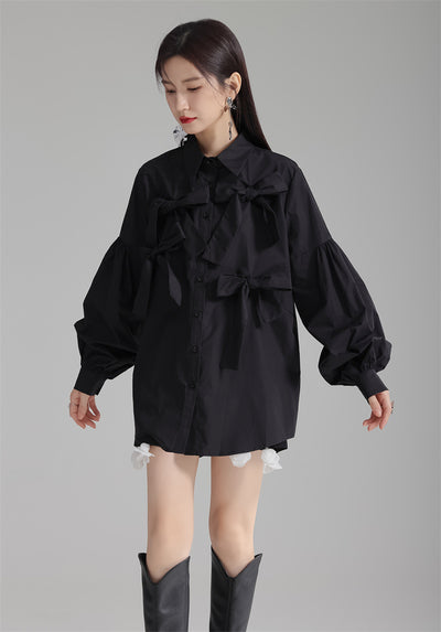 Blusa Blanca con Moño para Mujer - Image 13