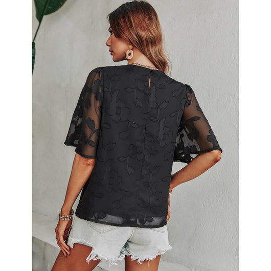 Blusa Suelta con Estampado en Chifón - Image 13