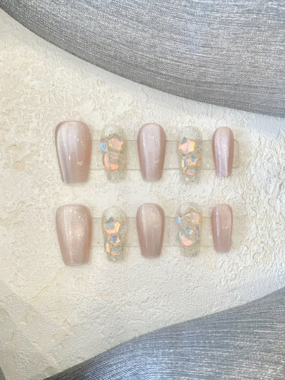 Uñas Postizas Cuadradas Removibles para Embarazadas y Estudiantes - Image 11