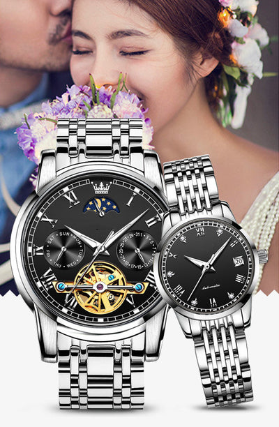 Pareja de Relojes Mecánicos Automáticos Sincronizados - Image 6