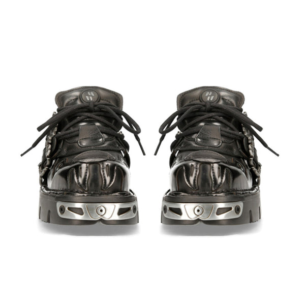 Zapatos Punk de Cuero con Suela Gruesa y Detalles Metálicos - Image 4