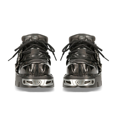 Zapatos Punk de Cuero con Suela Gruesa y Detalles Metálicos - Image 4
