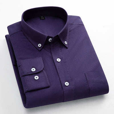 Camisa Oxford de Algodón Puro Transpirable para Hombre - Image 10