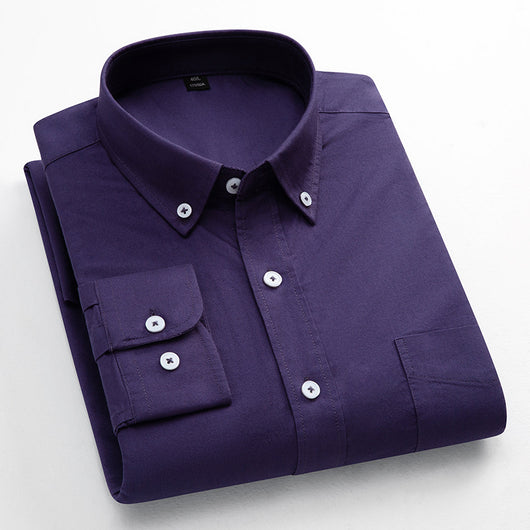 Camisa Oxford de Algodón Puro Transpirable para Hombre - Image 10
