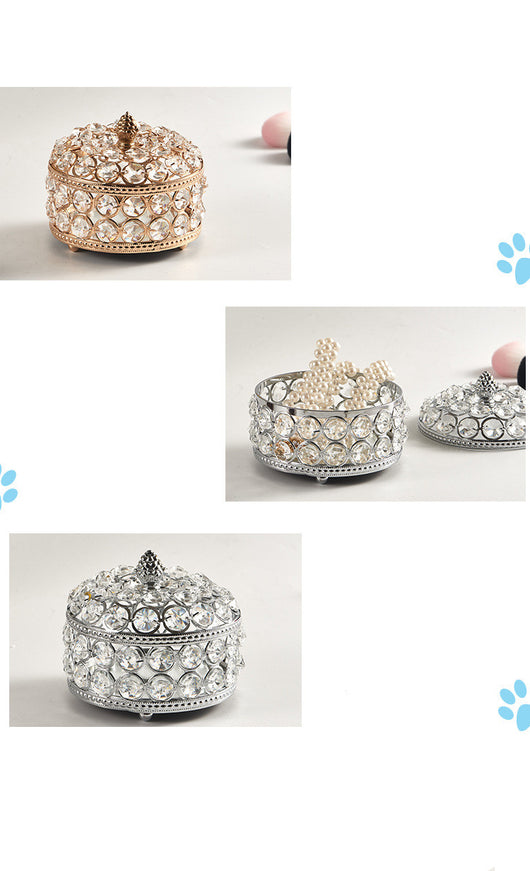 Joyero de Cristal Estilo Europeo con Acabado Metalizado - Image 9
