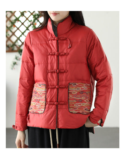 Chaqueta Acolchada Corta para Mujer con Bordado - Image 13