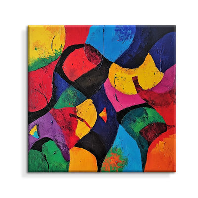 Cuadro Abstracto Moderno Óleo Sobre Lienzo Colorido Sin Marco para Decoración del Hogar - Image 5