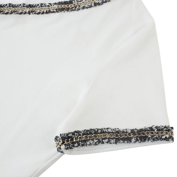 Blusa Suelta de Verano para Mujer con Cuello en V y Detalles Deshilachados