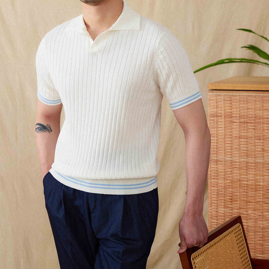 Polo Solapa Combinada Moderno para Hombre - Image 3