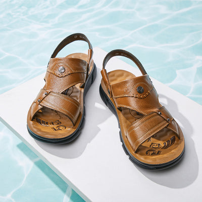 Sandalias Dual Cuero para Hombre - Comodidad Playa y Exterior - Image 11
