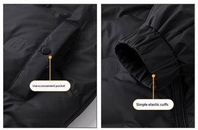 Abrigo Impermeable con Capucha para Hombre - Chaqueta de Plumón Invierno - Image 20
