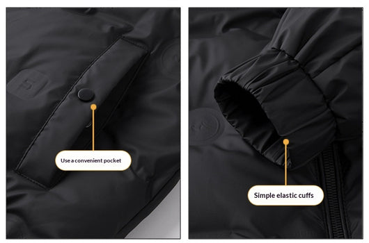 Abrigo Impermeable con Capucha para Hombre - Chaqueta de Plumón Invierno - Image 20