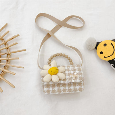 Bolso Crossbody Cuadros Marrones con Detalle Pearl - Image 15