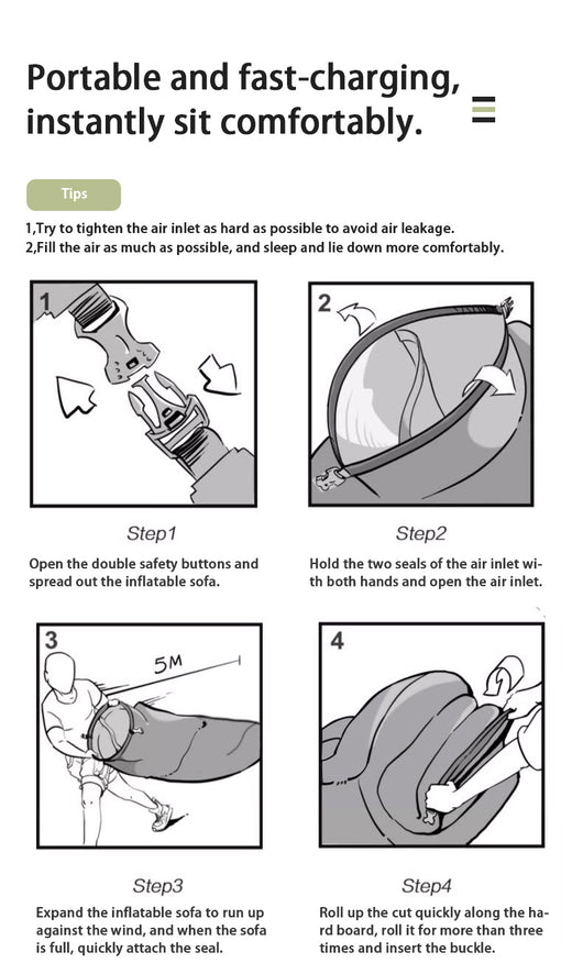 Sofá Inflable Portátil para Camping y Playa - Cómodo y Ligero - Image 18