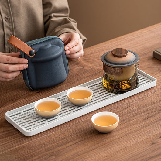 Juego de Té Portátil Rizhao Jinshan - Set Completo para Viajeros