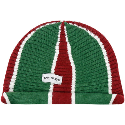 Gorro Tejido Rayado Colorblock Estilo Occidental - Image 6