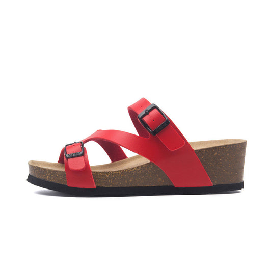 Sandalias de Corcho con Tacón Alto para Playa - Comodidad y Estilo - Image 14