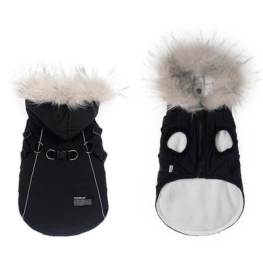 Abrigo de Algodón para Perros Bichon - Ropa de Otoño e Invierno con Correa - Image 3