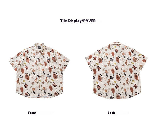 Camisa Floral Suelta Unisex de Manga Corta para Parejas - Image 15