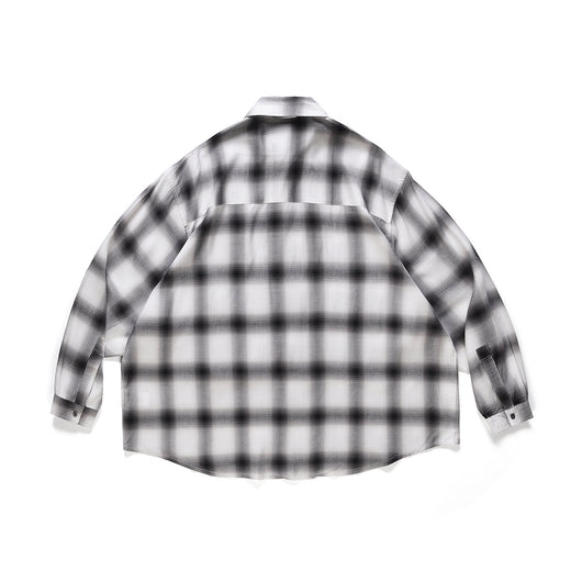 Camisa Cuadros Blanco y Negro Hombre Suelta - Estilo Casual Versátil - Image 4