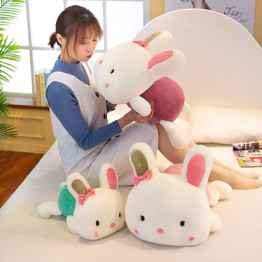 Almohada Peluche Conejo Acostado - Muñeco Suave y Adorable