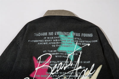 Camisa Denim con Estampado de Estrella y Letras - Diseño Moderno - Image 14