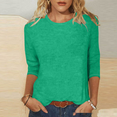 Blusa Casual Cuello Redondo Manga 3/4 para Mujer - Image 10